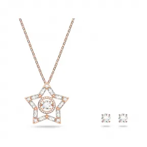 施华洛世奇/Swarovski Stella 套装  混合切割  星星  白色  镀玫瑰金色调 5622730