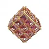 施华洛世奇/Swarovski Curiosa 耳钉耳环  单只、正方形切割  橙色  镀金色调 5630313