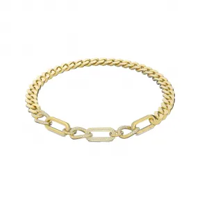 施华洛世奇/Swarovski Dextera 项链  匠心之作  混合連結  白色  镀金色调 5639332