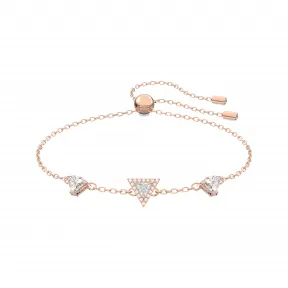 施华洛世奇/Swarovski Ortyx 手链  三角形切割  白色  镀玫瑰金色调 5643737