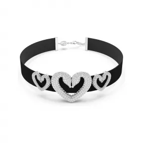 施华洛世奇/Swarovski Una 束颈项链  心形 (3)  白色  镀铑 5644909