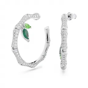 施华洛世奇/Swarovski Dellium 大圈耳环  竹子  绿色  镀铑 5645373
