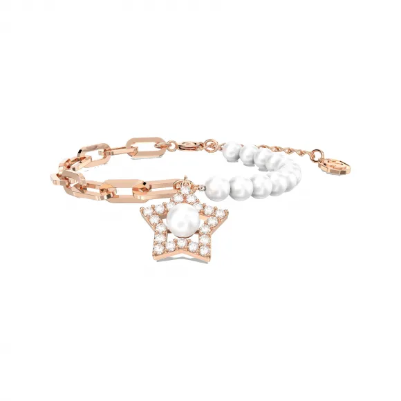 施华洛世奇/Swarovski Stella 手链  密镶  星星  白色  镀玫瑰金色调 5645461