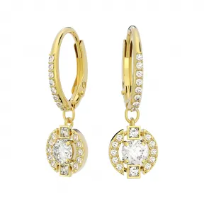 施华洛世奇/Swarovski Swarovski Sparkling Dance 水滴形耳环, 白色, 镀金色调 5646733