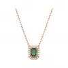 施华洛世奇/Swarovski Millenia 项链  八角形切割  绿色  镀玫瑰金色调 5650069