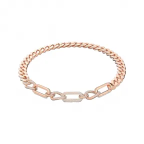 施华洛世奇/Swarovski Dextera 项链  匠心之作  混合連結  白色  镀玫瑰金色调 5655649