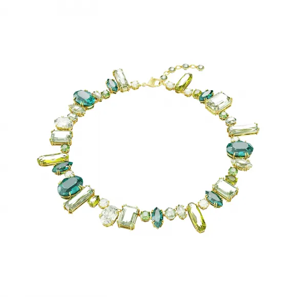 施华洛世奇/Swarovski Gema 项链  混合切割  绿色  镀金色调 5657388