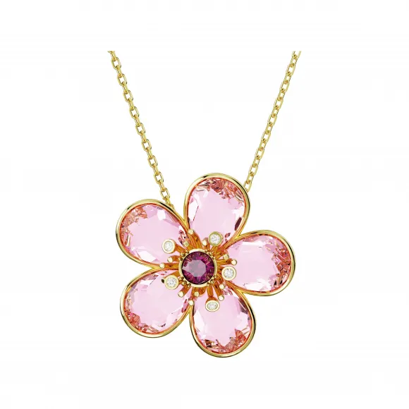 施华洛世奇/Swarovski Florere 链坠  花朵  小码  粉红色  镀金色调 5657875