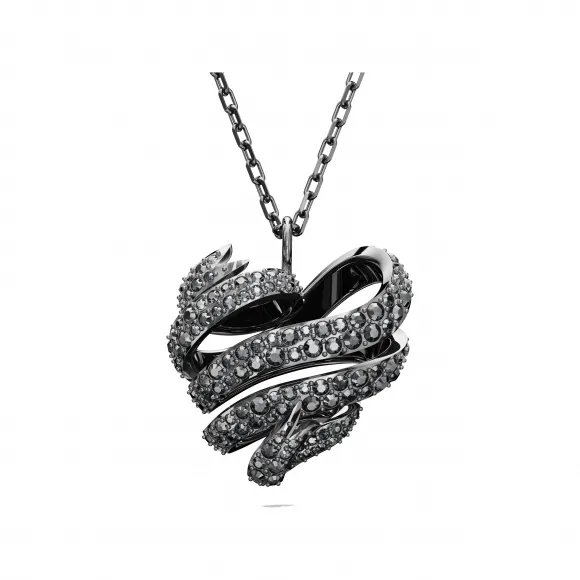 施华洛世奇/Swarovski Volta 链坠  心形  小码  黑色  镀钌 5662491