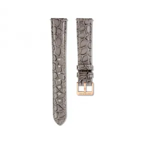 施华洛世奇/Swarovski 表带 宽16毫米（0.63英寸) 带缝线的真皮表带 灰色 5687029