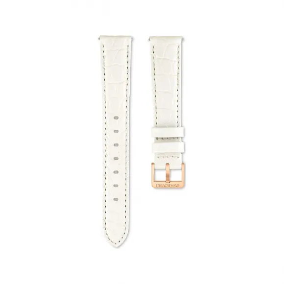 施华洛世奇/Swarovski 表带 宽16毫米（0.63英寸) 真皮表带 白色 5687076