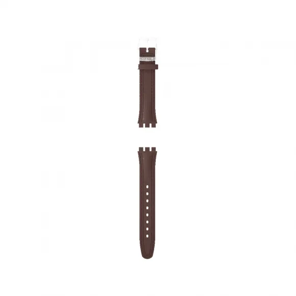 斯沃琪/Swatch GENT DARK BROWN LEATHER STRAP  表带 ACGM415F