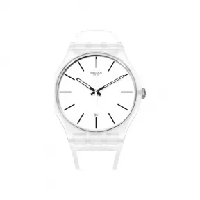 斯沃琪/Swatch 纯白之旅手表-Monthly Drops 41.00 mm 生物源材质 石英表 SO29K401