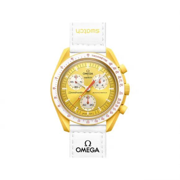 斯沃琪/Swatch MISSION TO THE SUN手表-MOON联名款 42.00 mm 创新性植物陶瓷 石英表 SO33J100