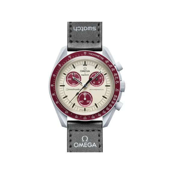 斯沃琪/Swatch MISSION TO PLUTO手表-MOON联名款 42.00 mm 创新性植物陶瓷 石英表 SO33M101