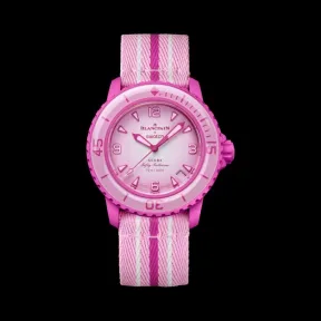 斯沃琪/Swatch Scuba Fifty Fathoms系列 42.30 MM 人造陶瓷 男表 SO35P400