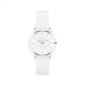 斯沃琪/Swatch 蝉翼白2.0手表-Lifestyle 34.00 mm 生物源材质 石英表 SS08K102-S14