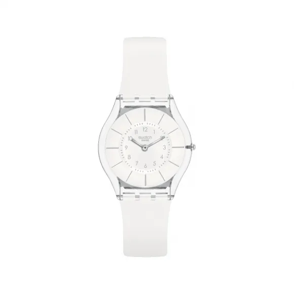 斯沃琪/Swatch 蝉翼白2.0手表-Lifestyle 34.00 mm 生物源材质 石英表 SS08K102-S14