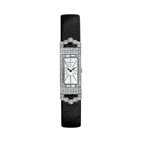 蒂芙尼/Tiffany Tiffany Art Deco 系列 2-Hand 15.8 x 49 毫米白金镶钻女士腕表。