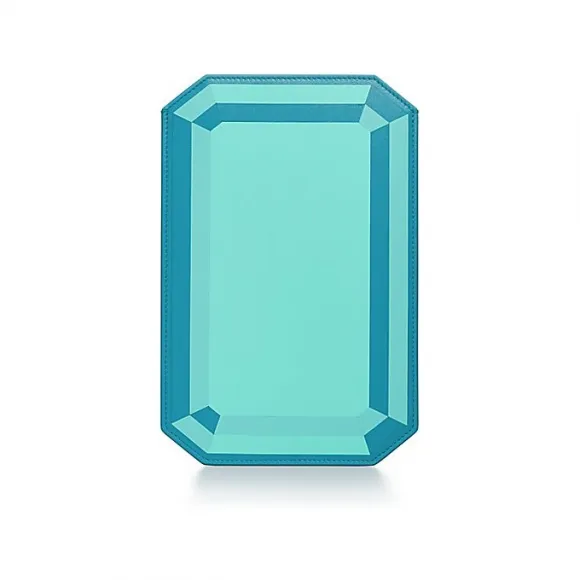 蒂芙尼/Tiffany Facets 小号 Blue® 嵌花皮革平板电脑保护套 73251117