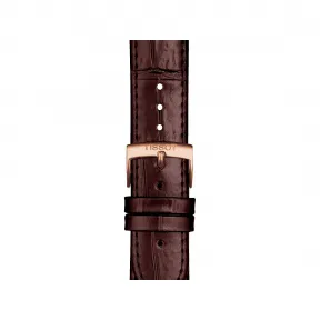 天梭/Tissot 棕色 鳄鱼纹粒面牛皮 表带 T852.043.014