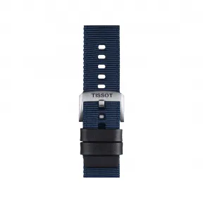 天梭/Tissot 蓝黑 压纹牛皮 表带 T852.046.754