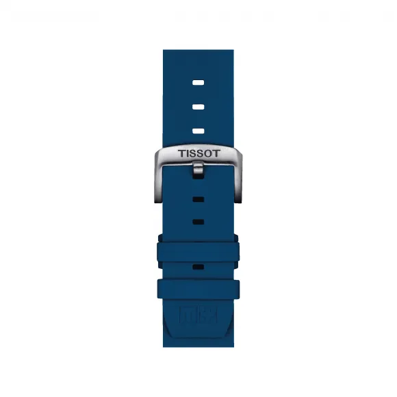 天梭/Tissot 天梭官方蓝色矽胶表带, 表耳尺寸22mm T852.047.175
