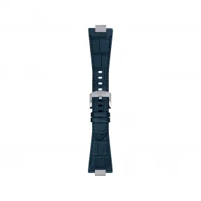 天梭/Tissot 天梭表官方深蓝色皮革表带, 表带尾端为精钢材质 T852.047.701
