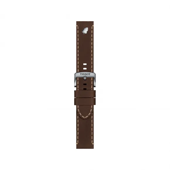 天梭/Tissot 天梭官方啡色皮革表带, 表耳尺寸22mm T852.047.749