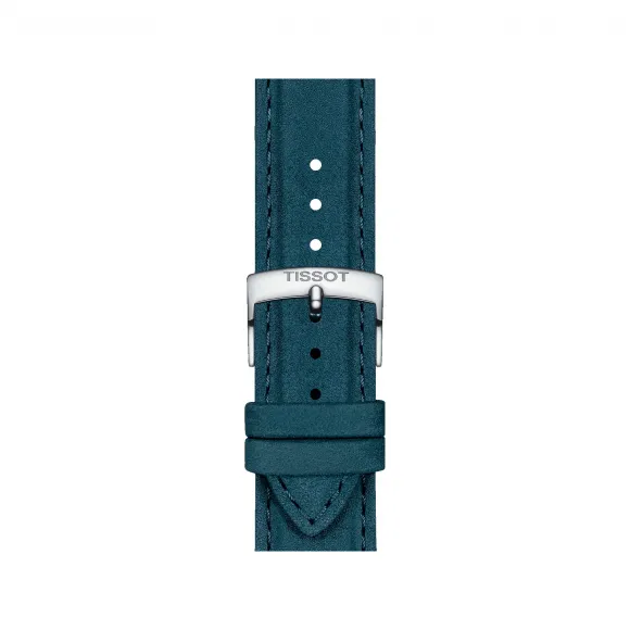天梭/Tissot 天梭表官方蓝色皮革表带, 表耳尺寸21mm T852.048.227