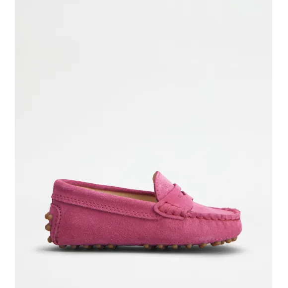 托德斯/Tod's Junior Gommino Mocasín en Ante ROSA Junior UXT00G00010J9E27M814