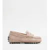 托德斯/Tod's Junior 粉色 童裝絨面皮革豆豆鞋 UXT00G00010M8W25M027