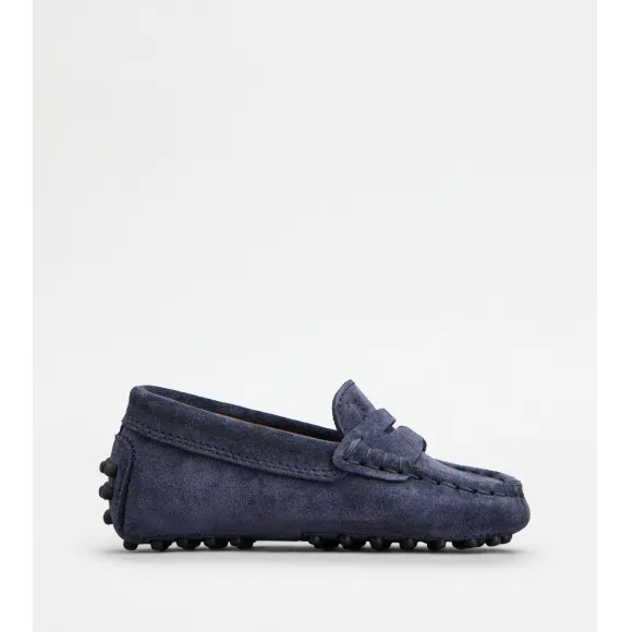托德斯/Tod's Junior 藍色 兒童小牛皮豆豆鞋 UXT00G00010RE026U824