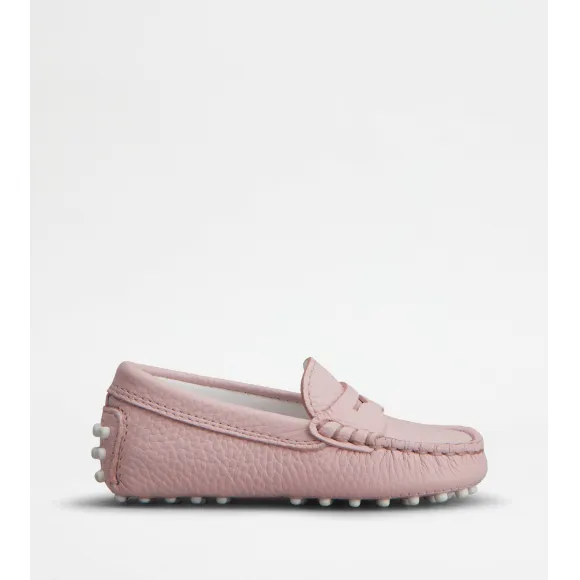 托德斯/Tod's Junior PINK Junior Gommino Driving Shoes in Leather UXT00G00010RMA24L020