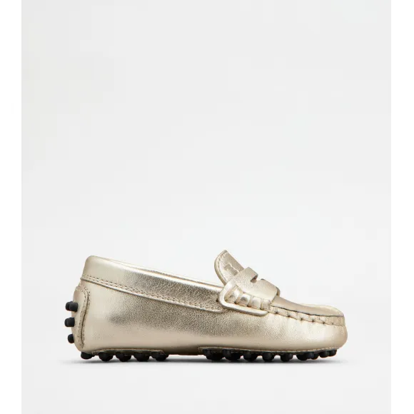 托德斯/Tod's Junior 金色 童裝皮革豆豆鞋 UXT00G00010S8F27B008