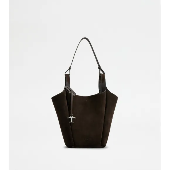 托德斯/Tod's Woman BROWN Bucket Bag in Suede Small XBWAPIE0200RZLPZ0ZQ7