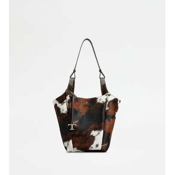 托德斯/Tod's Woman MULTICOLOUR Small Bucket Bag in Pony-skin Effect Leather XBWAPIE0200TUNPZ2L05
