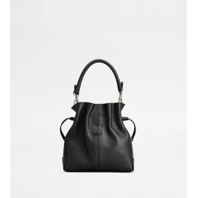 托德斯/Tod's Woman 黑色 Tod's Di Bag迷你皮革抽繩水桶袋 XBWDBSU0100S85PZB999