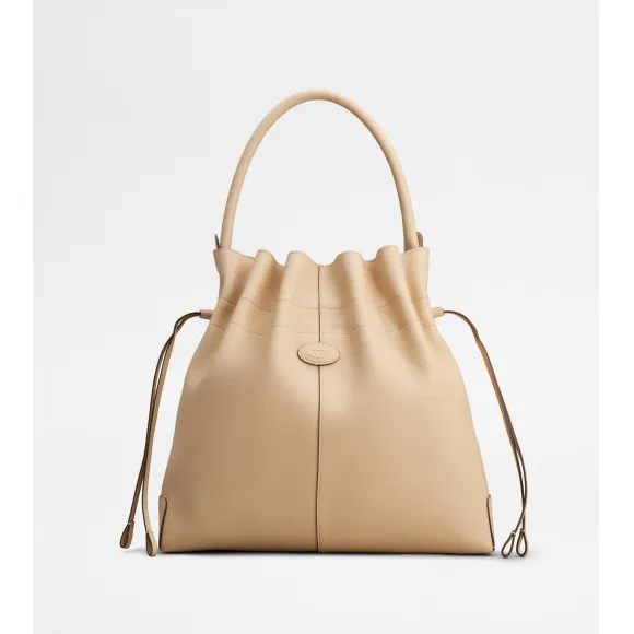 托德斯/Tod's Woman 米黃色 Tod's Di Bag中號皮革抽繩水桶袋 XBWDBSU0300S85PZC600