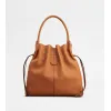 托德斯/Tod's Woman BROWN Tod's Di Bag Bucket Bag in Leather Medium with Drawstring XBWDBSU0300WANPZG832