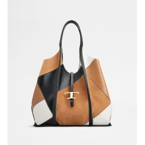 托德斯/Tod's Woman MULTICOLOUR T Timeless Shopping Bag in Leather Medium XBWTSBAN300T6LPZ8O16