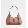 托德斯/Tod's 女人 粉色 T Timeless小号皮革Hobo手袋 XBWTSBS0200Q8EL805