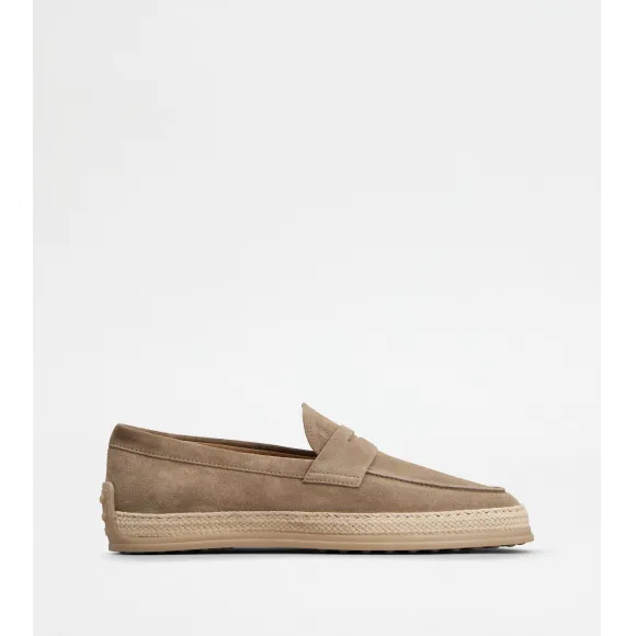 托德斯/Tod's 男人 米黄色 绒面皮革乐福鞋 XXM0TV0FQ80BYEC407