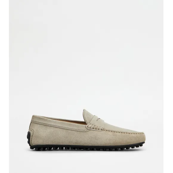 托德斯/Tod's Man 米黃色 City系列絨面皮革豆豆鞋 XXM42C00640RE09MC405