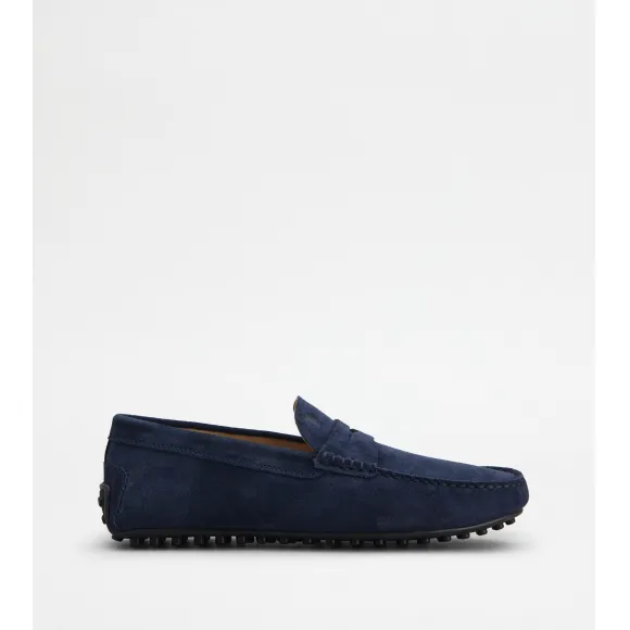 托德斯/Tod's City Gommino Mocasín en Ante AZUL MARINO Hombre XXM42C00640RE06MCU820