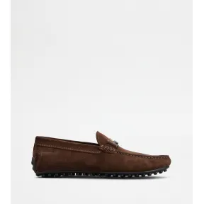 托德斯/Tod's Man ブラウン シティ ゴンミーニ スエード ドライビング シューズ XXM42C0ID30RE08S611