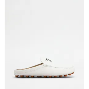 托德斯/Tod's Man 화이트 T 타임리스 고미노 버블 뮬 XXM52K0HC20EK07MB001