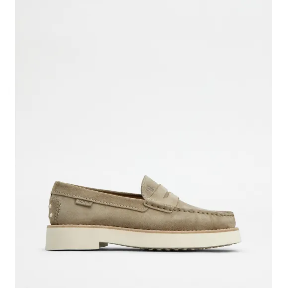 托德斯/Tod's 男人 米黄色 绒面皮革乐福鞋 XXM54K00640RE0C405