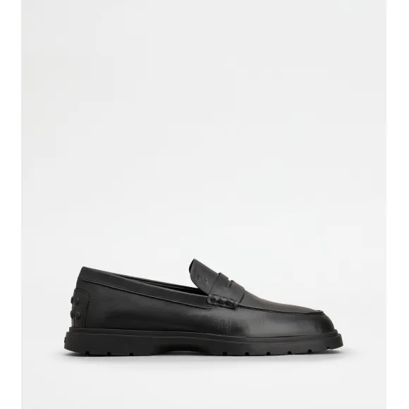 托德斯/Tod's 男人 黑色 皮革乐福鞋 XXM59K00010N6MB999