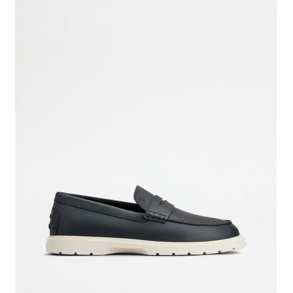 托德斯/Tod's 男人 蓝色 皮革乐福鞋 XXM59K00010N6MU805